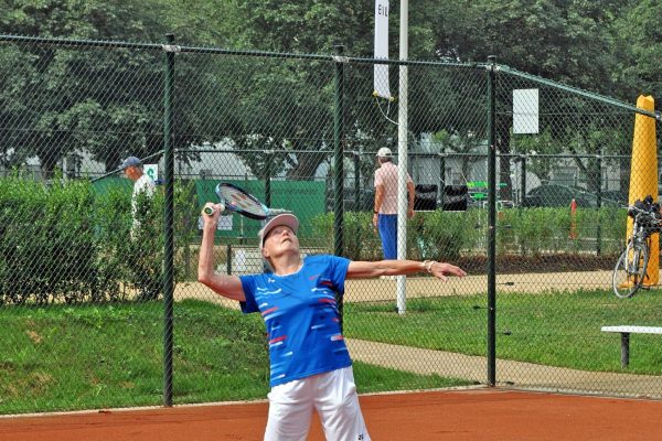 D 85 Aufschlag zum Matchgewinn Irmgard Gerlatzka